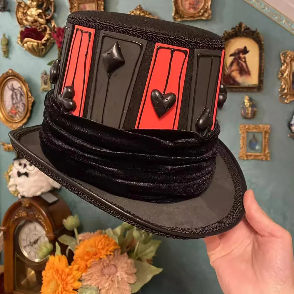 classique-poker-fleur-cirque-cosplay-chapelier-scene-magique-haut-de-forme-bord-boucle-halloween-cosplay-vetements-accessoires-chapeaux