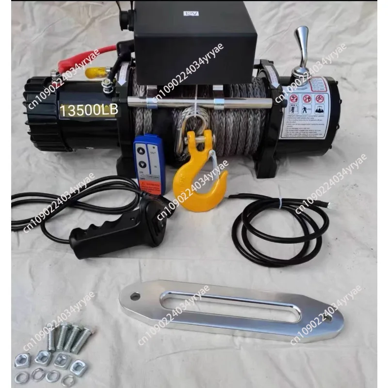 13500LBS 12V/24V Electric Winch With Remote Control for Car Trailer Ropes Towing Strap ATV Truck Off Road