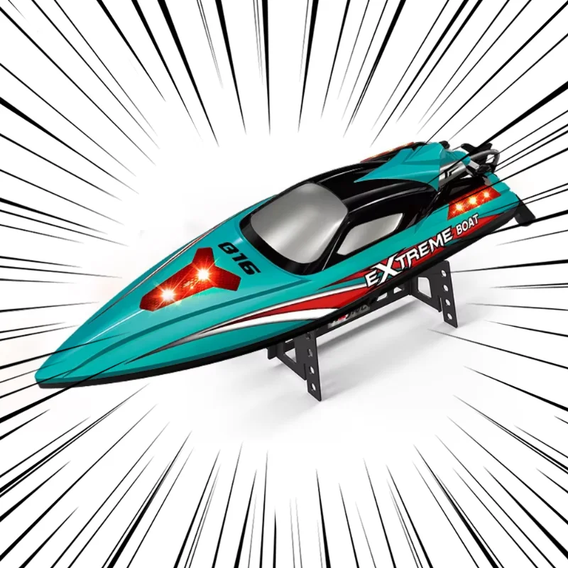 

2.4G 55km/h HXJRC HJ816 Fishing Brushless RC Boat High-Speed LED Light Speedboat Waterproof Electric Racing Vehicles Models Toys