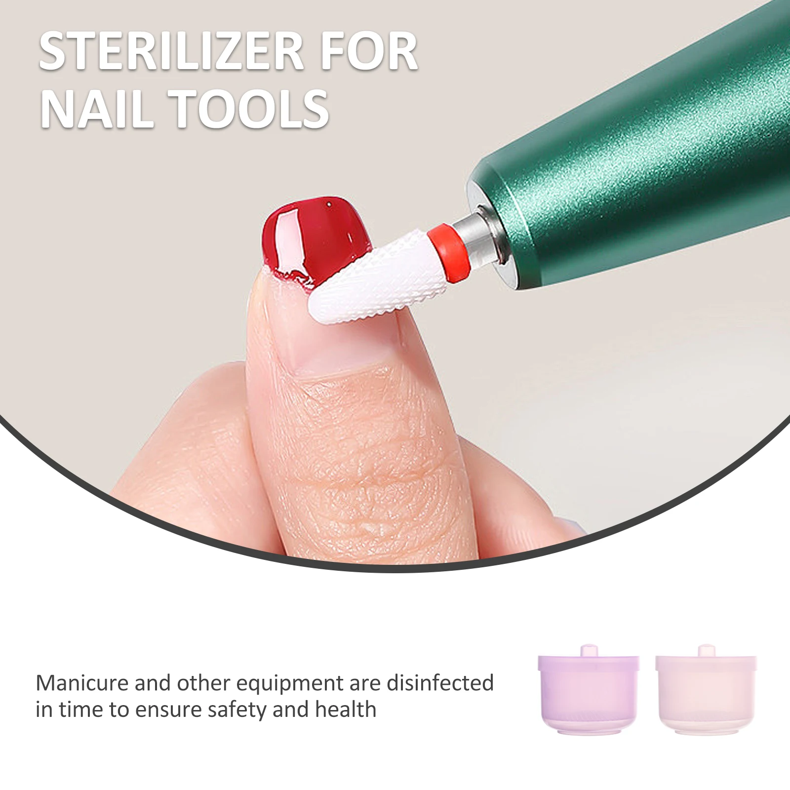 

2Pcs Nail Tools Sterilizer Tray Premium Cleaning Box Fast Rinse Nail Clip Sterilizing Case Salon Spa Tool Storage