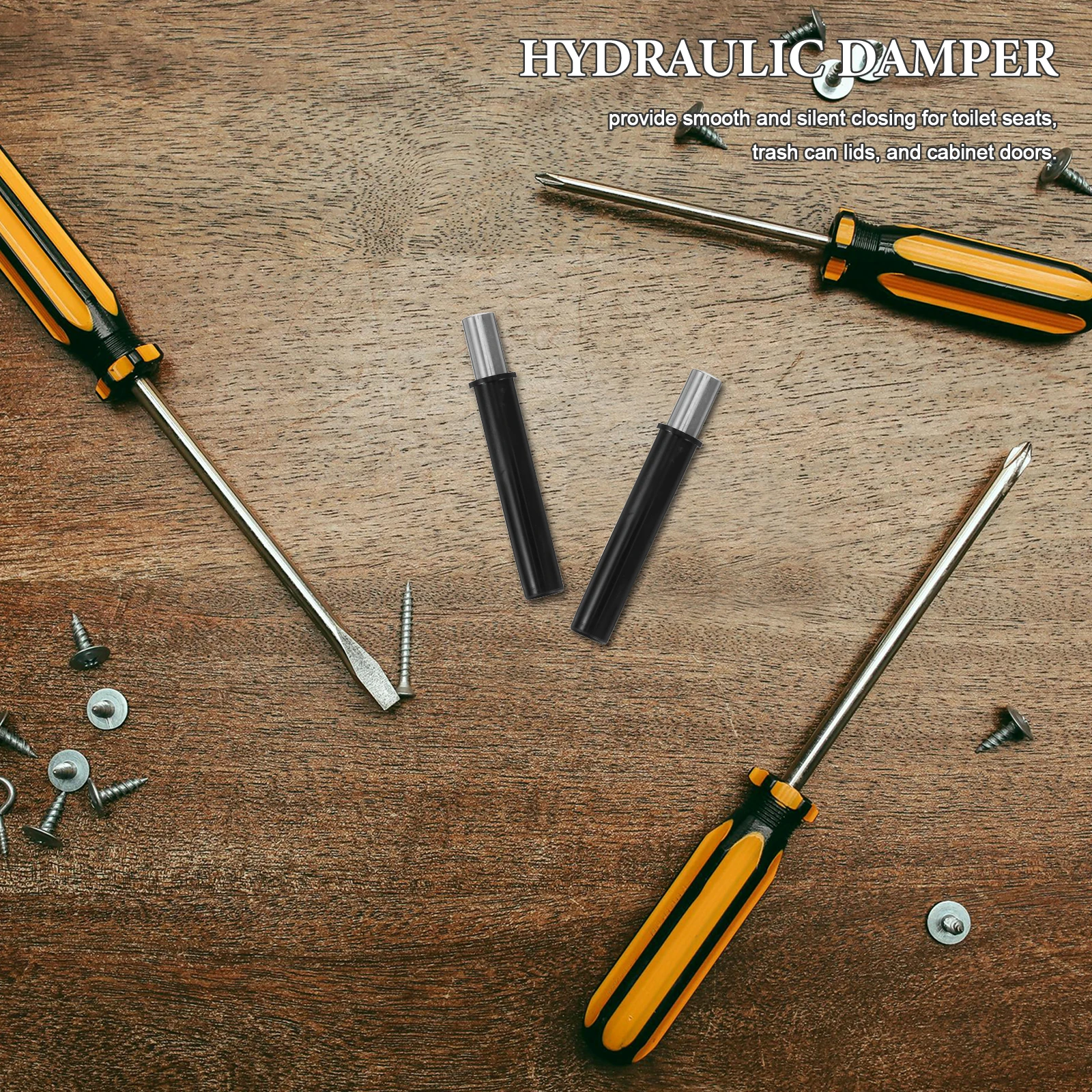 

4Pcs Garbage Can Damper Hydraulic Silent Descender Soft Close System Slow Closing Mechanism for Trash Can Lids Cabinet Buffers