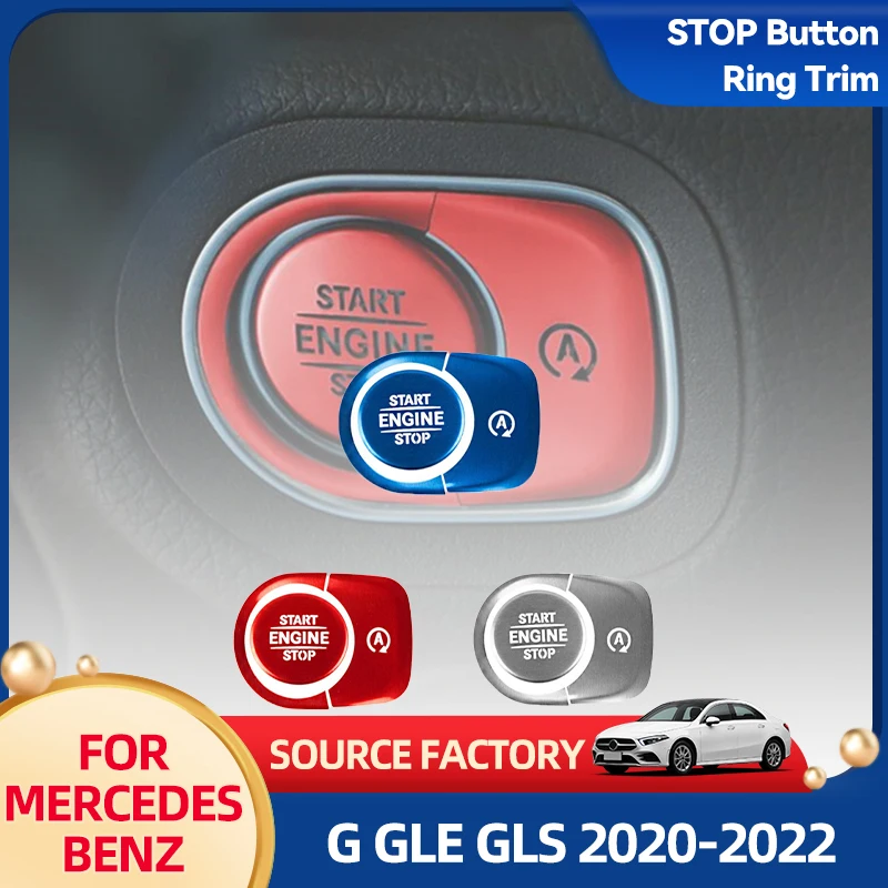 

Внутренние молдинги автомобиля START ENGINE STOP Кнопка кольца Накладка для Mercedes Benz G GLE GLS Class W464 W167 V167 X167 AMG G63 GL