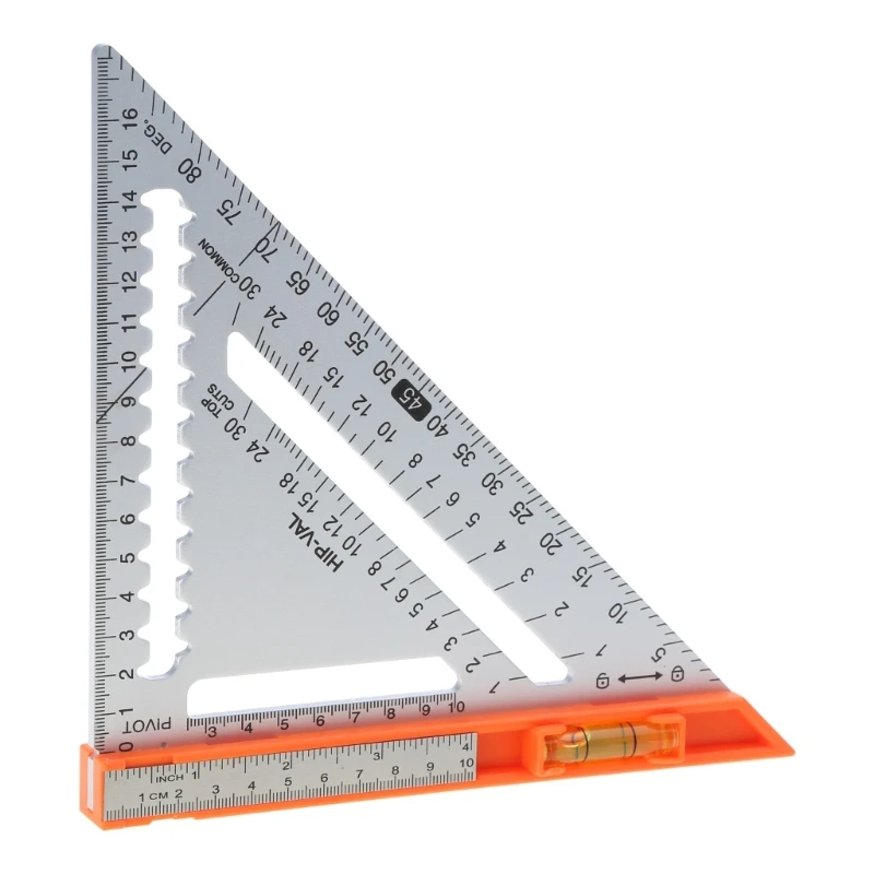 

Multifunctional Woodworking Square with Level 8inch Aluminum Alloy TriangleRuler Carpentry Square for Woodworking Gift