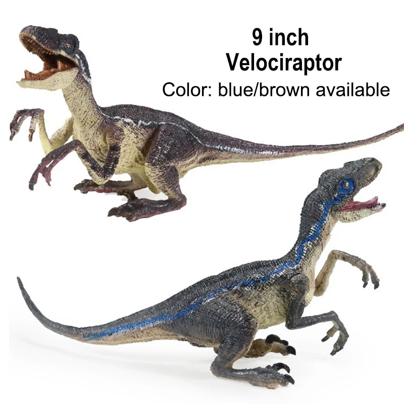 Velociraptor Dinosaur Toy for Kids Realistic Dinosaur Toys Set Dilophosaurus with Moveable Jaw,Collection and Play for Kids