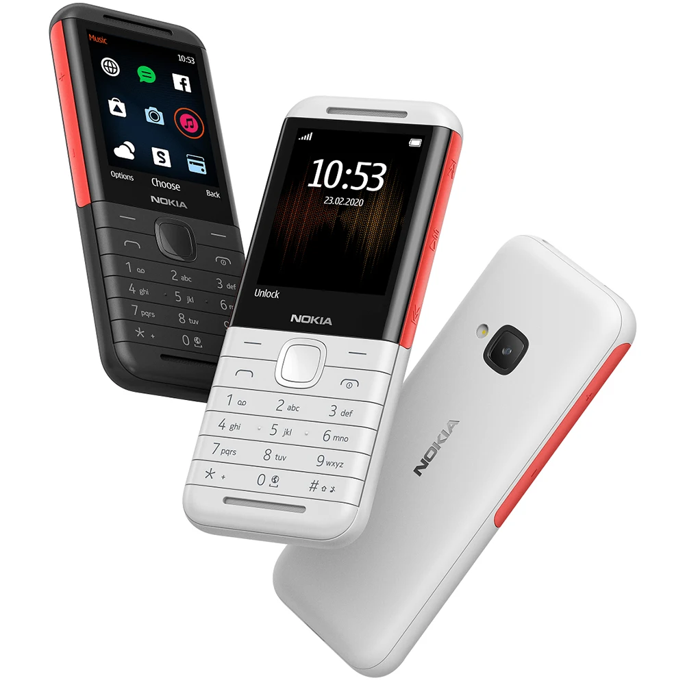 Nokia 5310 2020 Backup Phone 2SIM Dual Stereo Music 1200mAh FM Radio 3.5mm Bluetooth MP3 MicroUSB Nokia Elderly Phone Unlock