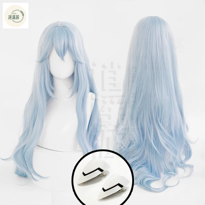 High Quality EVA Ayanami Rei Cos Wig 100CM Blue Long Heat-resistant Synthetic Hair Halloween Party Anime Cosplay Wigs+wig Cap