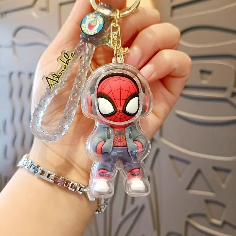 New Hasbro Marvel Spider-Man Cartoon Cute Doll Keychain Creative Personality Cool Figure Model Bag Pendant Accessories Wholesale