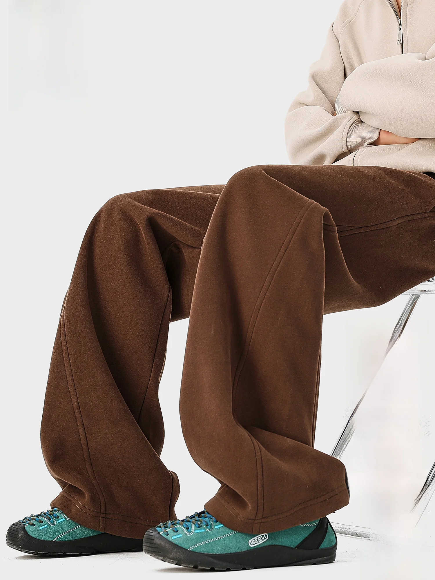 

Мужские повседневные брюки PaulFrank в стиле ретро, прямые, утепленные, свободного кроя, новые, длинные, комфортные