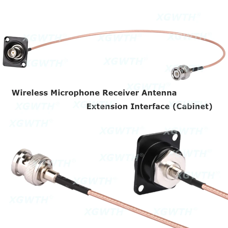 BNC Antenna Extension Cable Mic Interface for Wireless Microphone System Receiver External Antenna Adapter HD-SDI 3G-SDI Video