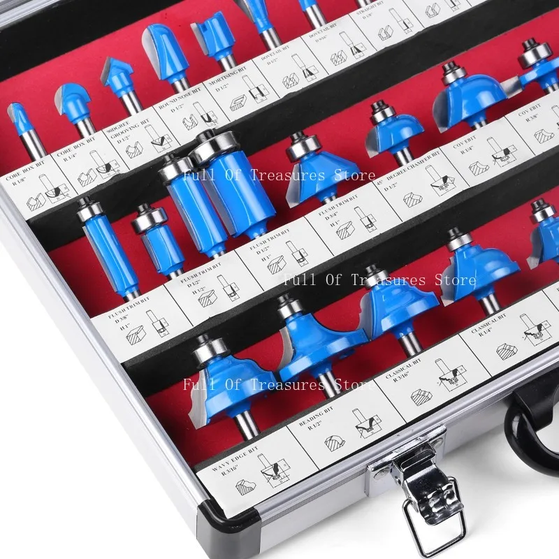 

35 Pieces Milling Cutter Set, Trimming Machine Woodworking Milling Cutter Head Set