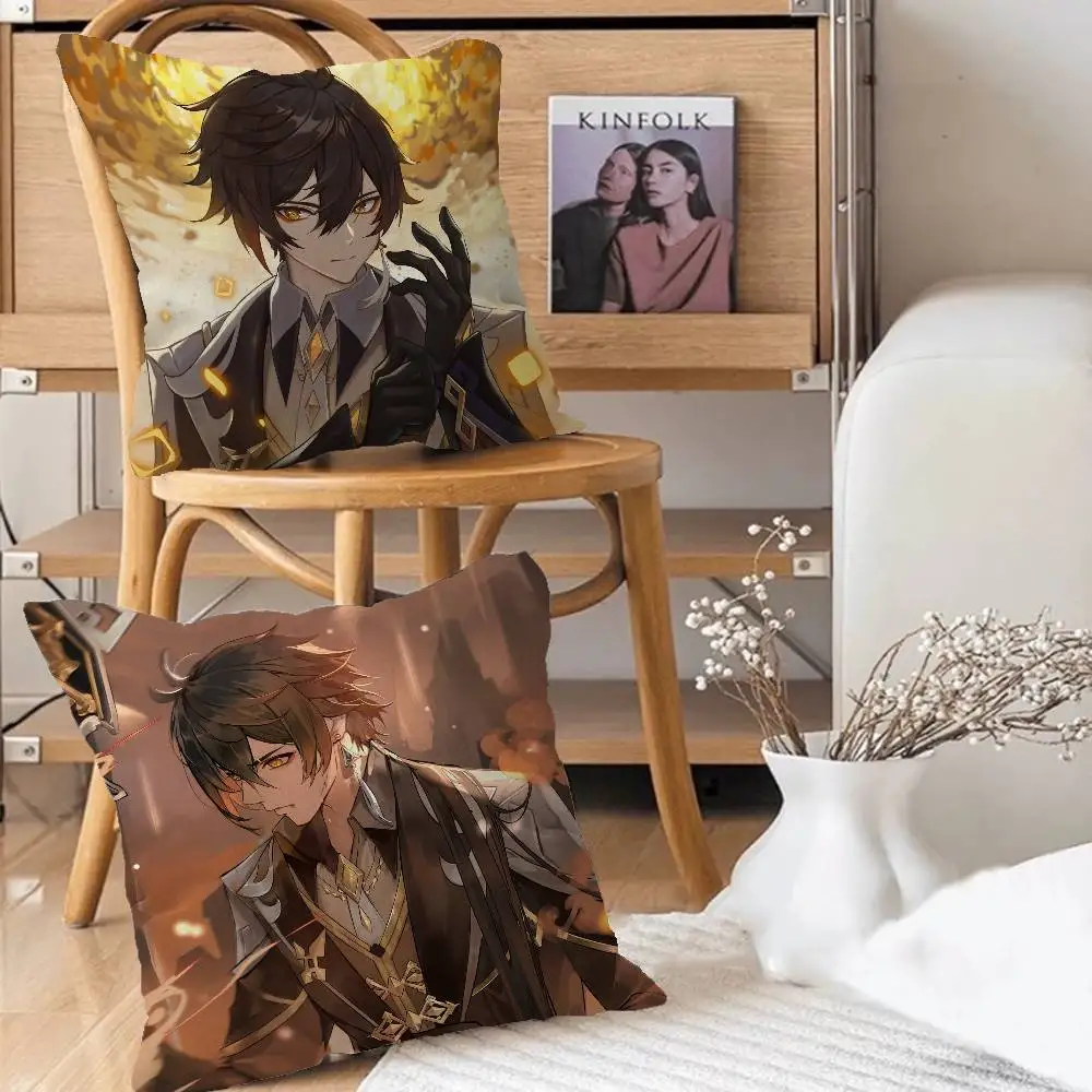 

Genshin Impact Zhongli Personalized Pillow Cover Kids Bedroom Wild Party Decor Pillowcase Kid Birthday Shower Gift
