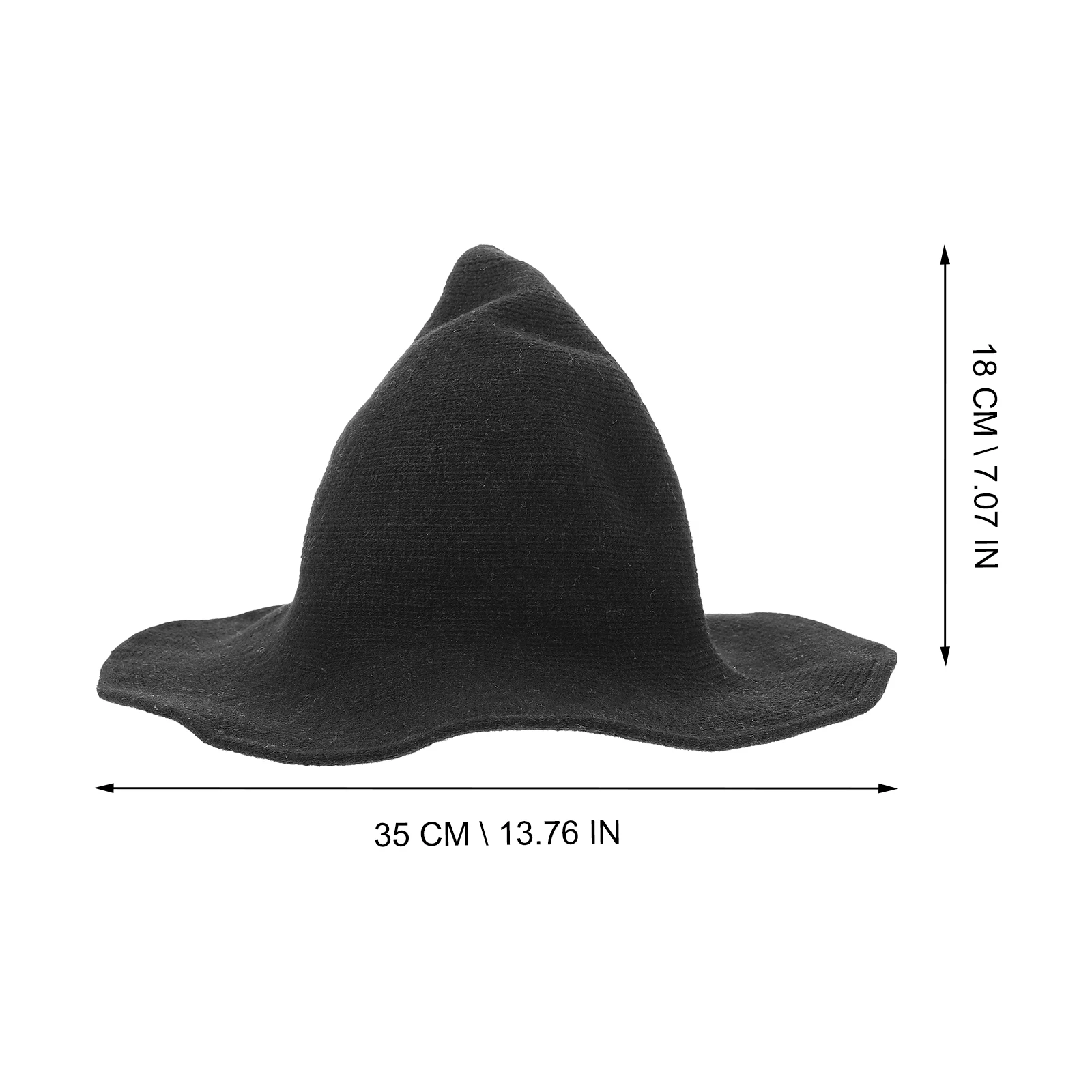 

1pc Halloween Witch Hat Soft Comfortable Warm Thick Witches Style Sunshade Unique Design Party Wedding Masquerade Outdoor Glare
