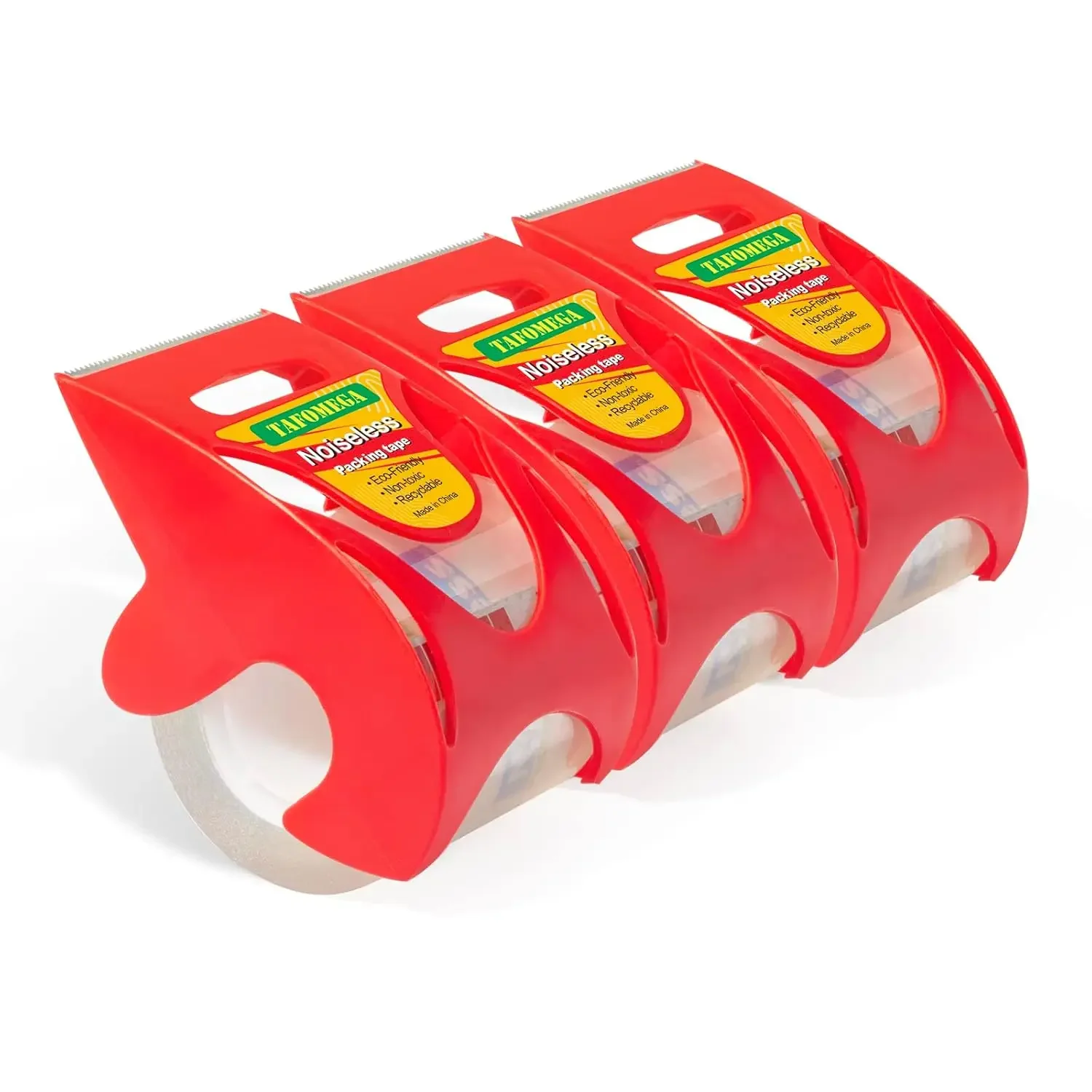 

Packing Tape with Dispenser Clear Noiseless Packaging Tape for Shipping Moving Strong Sealing Adhesive 1.96 inch x 33 Yards 1”