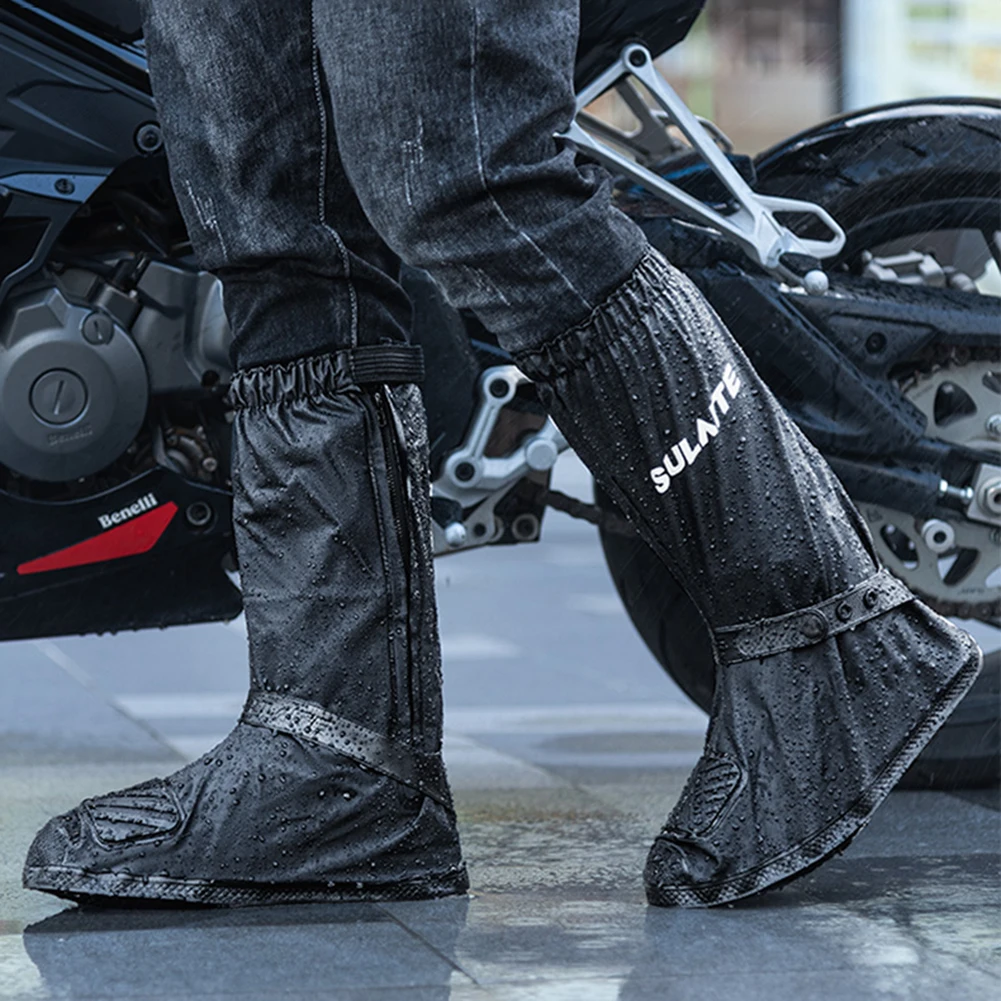 SULAITE Motorcycle Boots Shoe Covers Waterproof Motorcycle Bicycle Raincoat Anti-slip Footwear Protector Motorbike Accessories