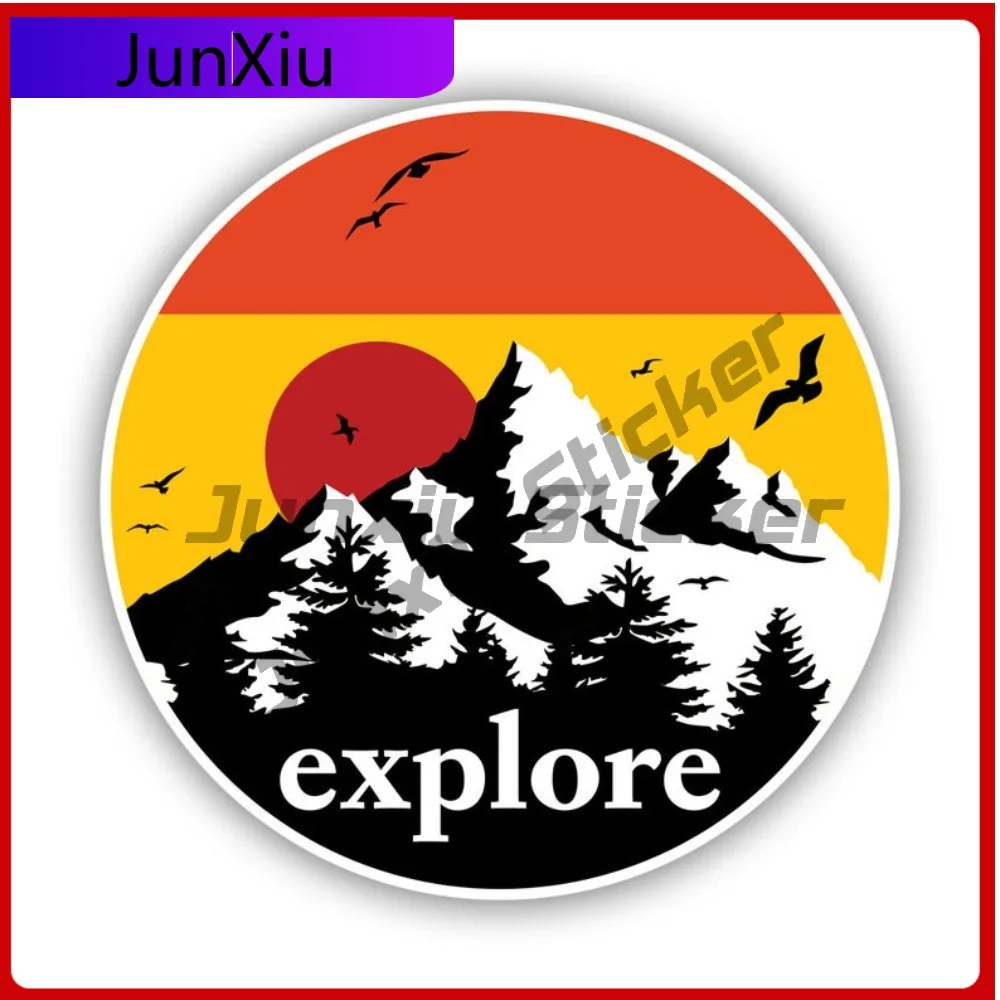 

Mountains Overland Explore Sticker Uv Protected Decals Uv Protected Retro Vintage 4X4 Ofroad Off Road Overland Anime Style Ca