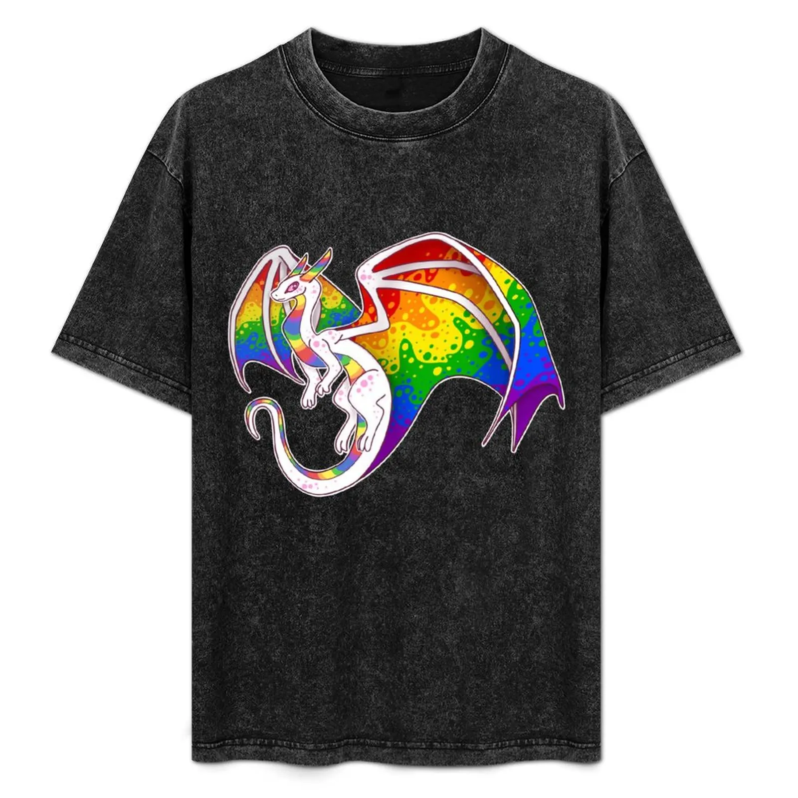 

Rainbow Pride Dragon Friend T-Shirt vintage boys animal print men clothing