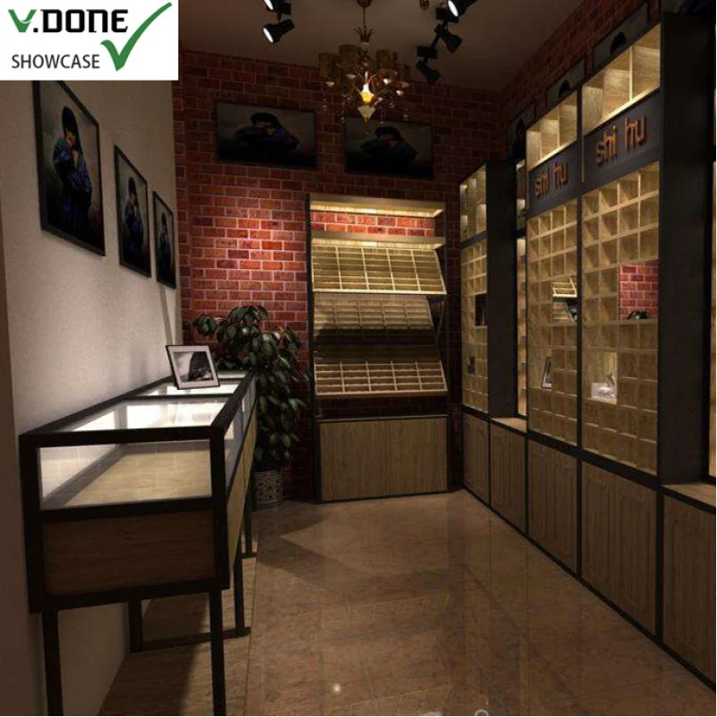 

Customize.Modern Wall Mount Display Cabinet Showcase Counter Glasses Display Mobile Shop Application