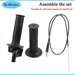 Motorcycle Grips with Throttle Clamp Twist Cable Throttle Cable for 50-250CC ATV Quad Pit Dirt Bike Buggy Racing 7/8
