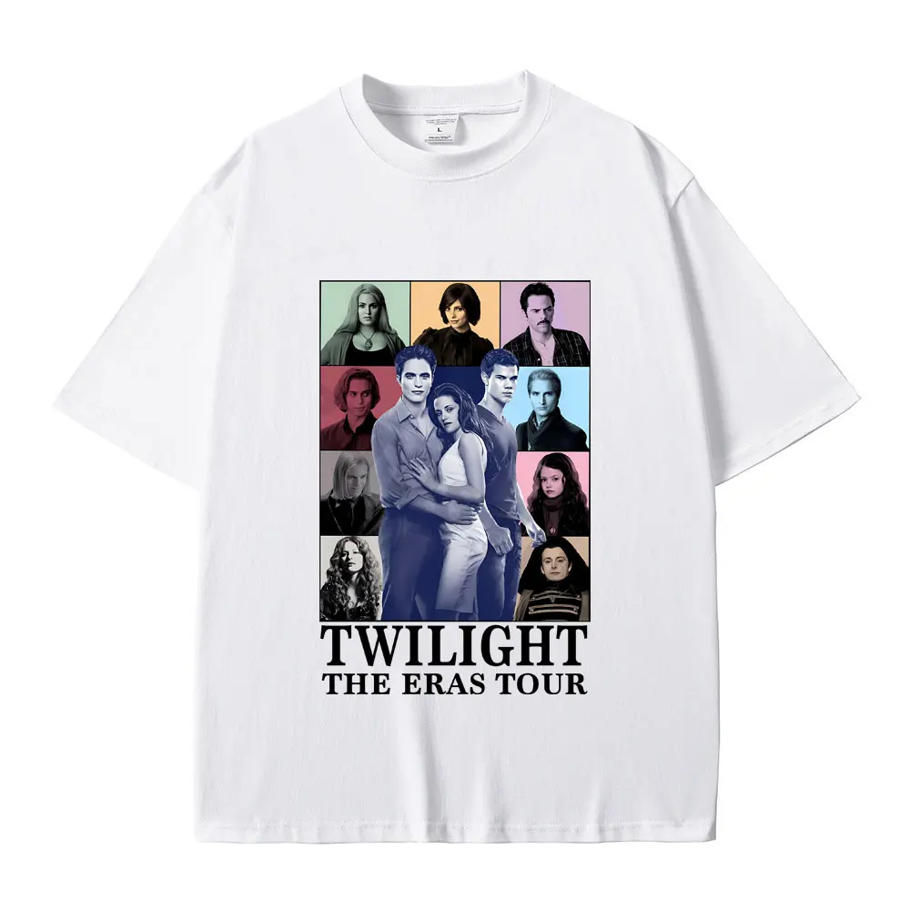 Movie Twilight The Eras Tour T-shirts Jacob Black and Bella and Edward Cullen T Shirt Men Women Casual Vintage Oversized Tshirt