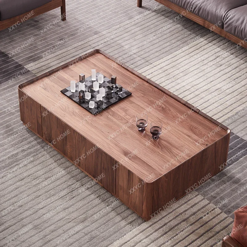 AA black walnut marble slate coffee table light luxury modern simple large apartment living room