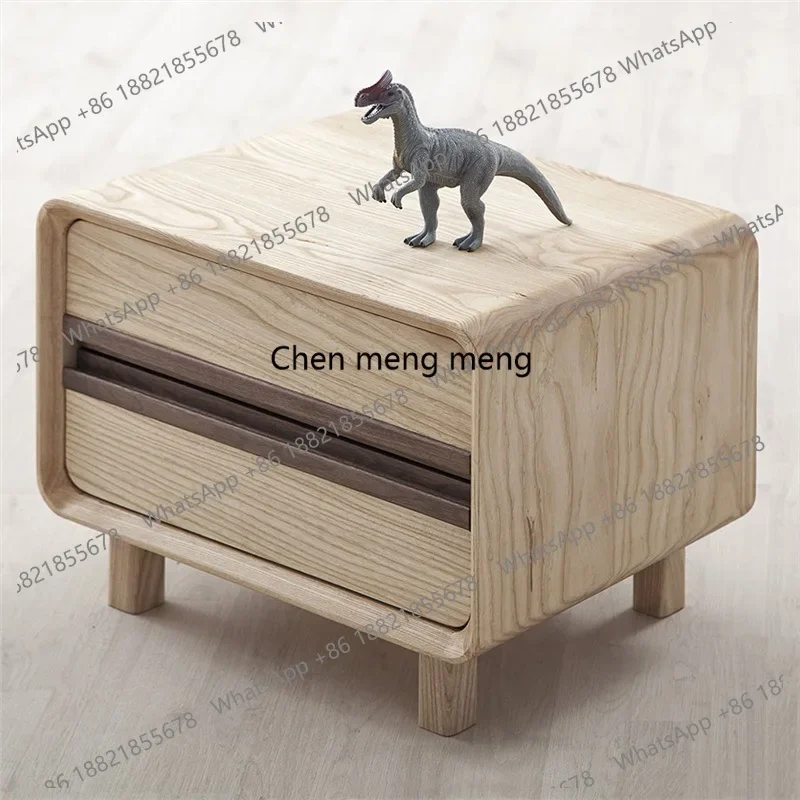 Radio Bedside Table Solid Wood Storage Sofa Side Cabinet Nordic Modern Minimalist