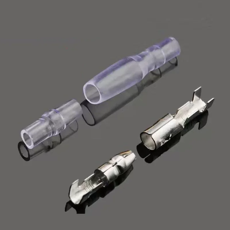 25/50/100 Sets 4mm Diameter Female+Male+Shell Cold Pressed Crimping Terminal 4mm Bullet Terminal Automotive Wire Connector