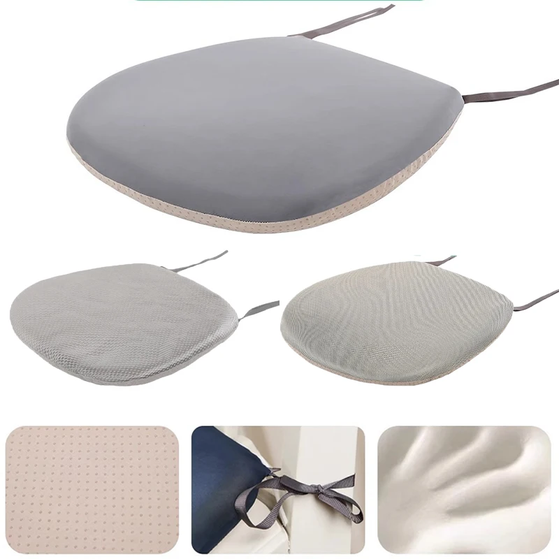 

Breathable Ice Silk Chair Cushion U-Shaped Memory Foam Pad Cooling Non-Slip Cover for Desk Dining Room Office All Year Comfort