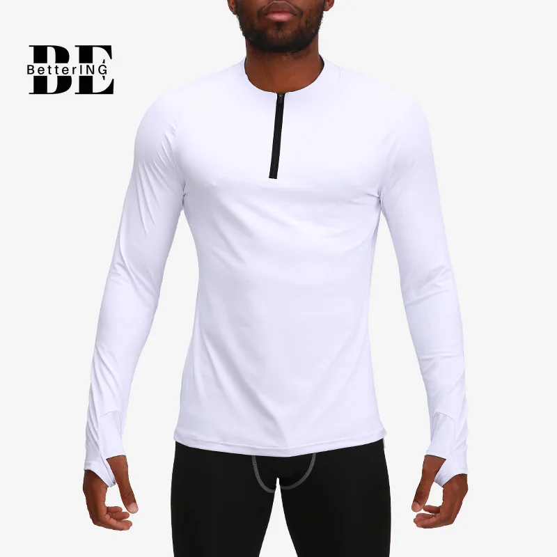 

Summer 2022 New Solid Color Sports Long Sleeve Men's Basketball Fitness Suit Outdoor Training Tights Running Speed Dry Top