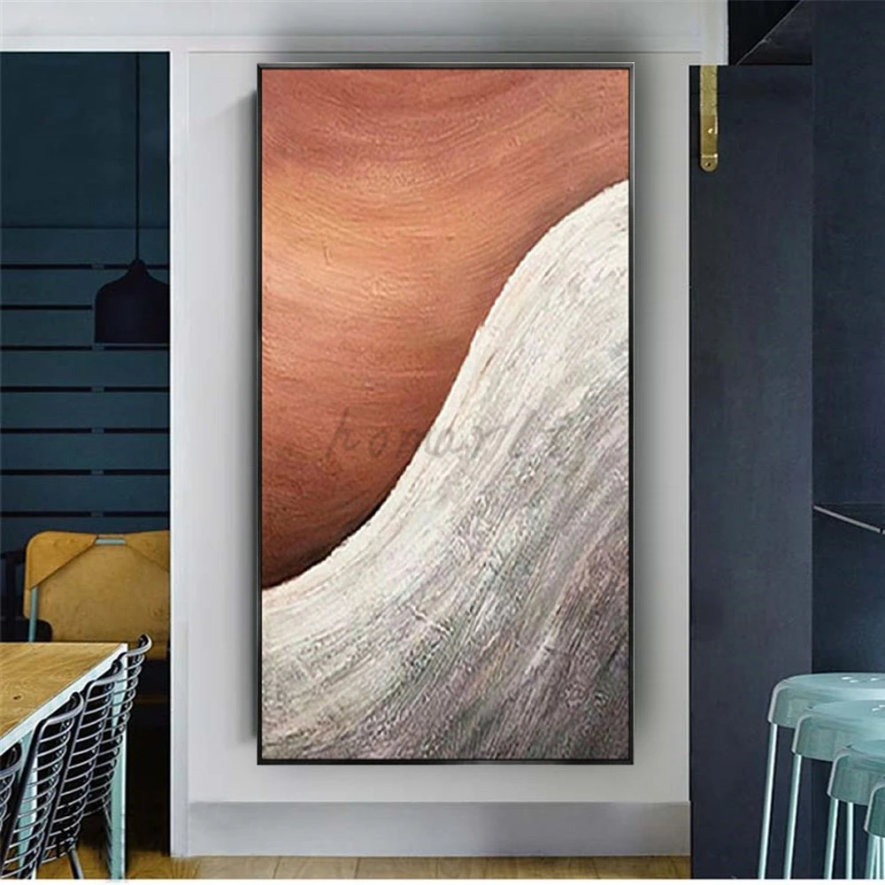 

New 100% Handmade Brown Sea Beach Spray Abstract Modern Thick Oil Painting Decor Office Canvas Picture No Framed Mural Artwork