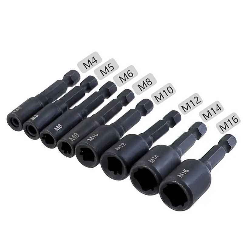 1/4 Hex Shank Tap Die Socket M4-M16 Metric Threading Tool Sleeve Screw Adapter for Drill Driver Wrench