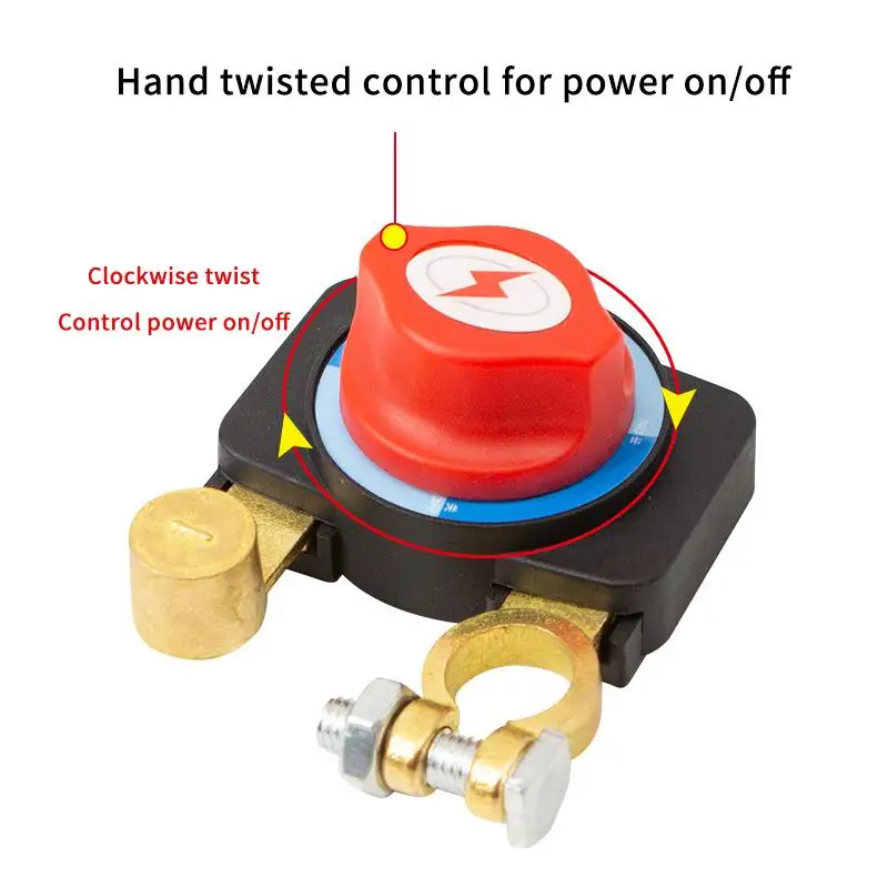 Top Battery Disconnect Switch 1PC Heavy Duty Isolator for Marine Car ATV Truck Long Life Easy Operation
