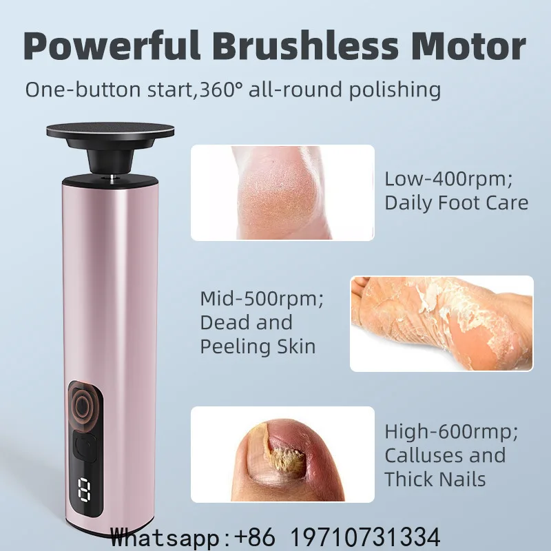 Foot Trimmer 9-gear Adjustment Foot Grinder To Remove Skin Dead Skin Type-c Electric Foot Grinder with Screen Display