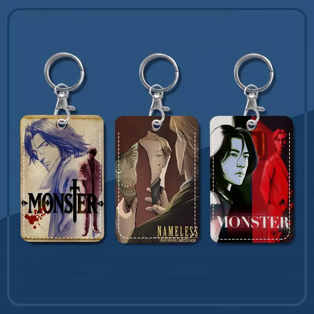 

Брелок в стиле аниме Monster, держатели для карт, брелок для ключей, идентификатор банка, автобуса, кредитные карты, брелок для ключей, цепочки
