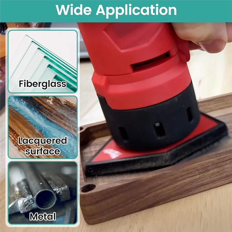 FYBL-تفاصيل 50 قطعة من أوراق الصنفرة المثلثة 80، 120، 150، 180، 240 حبيبة (10 لكل حصى) لـ M12-Sanders