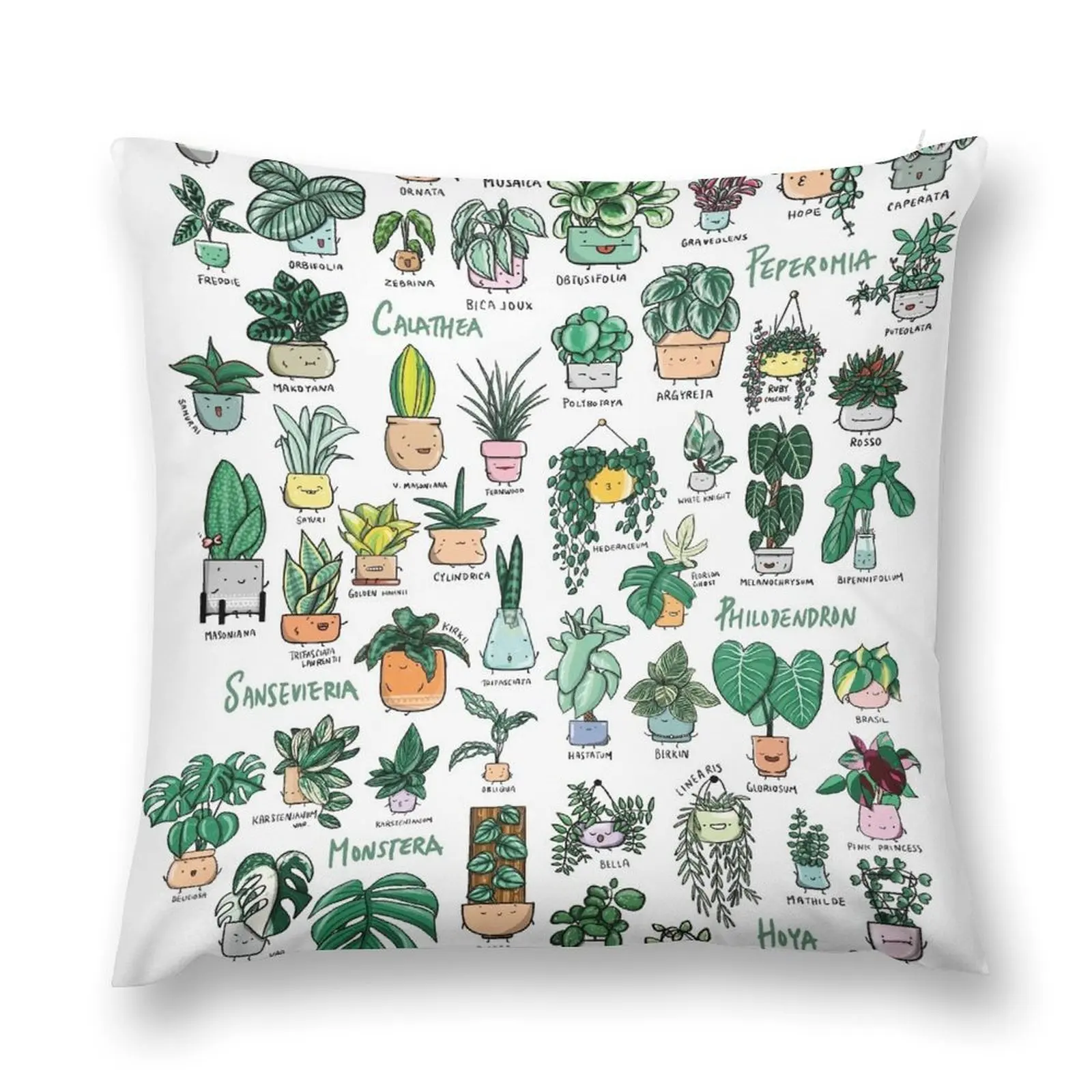 

Plant Families Throw Pillow pillow cover christmas Cushions For Decorative Sofa pillow