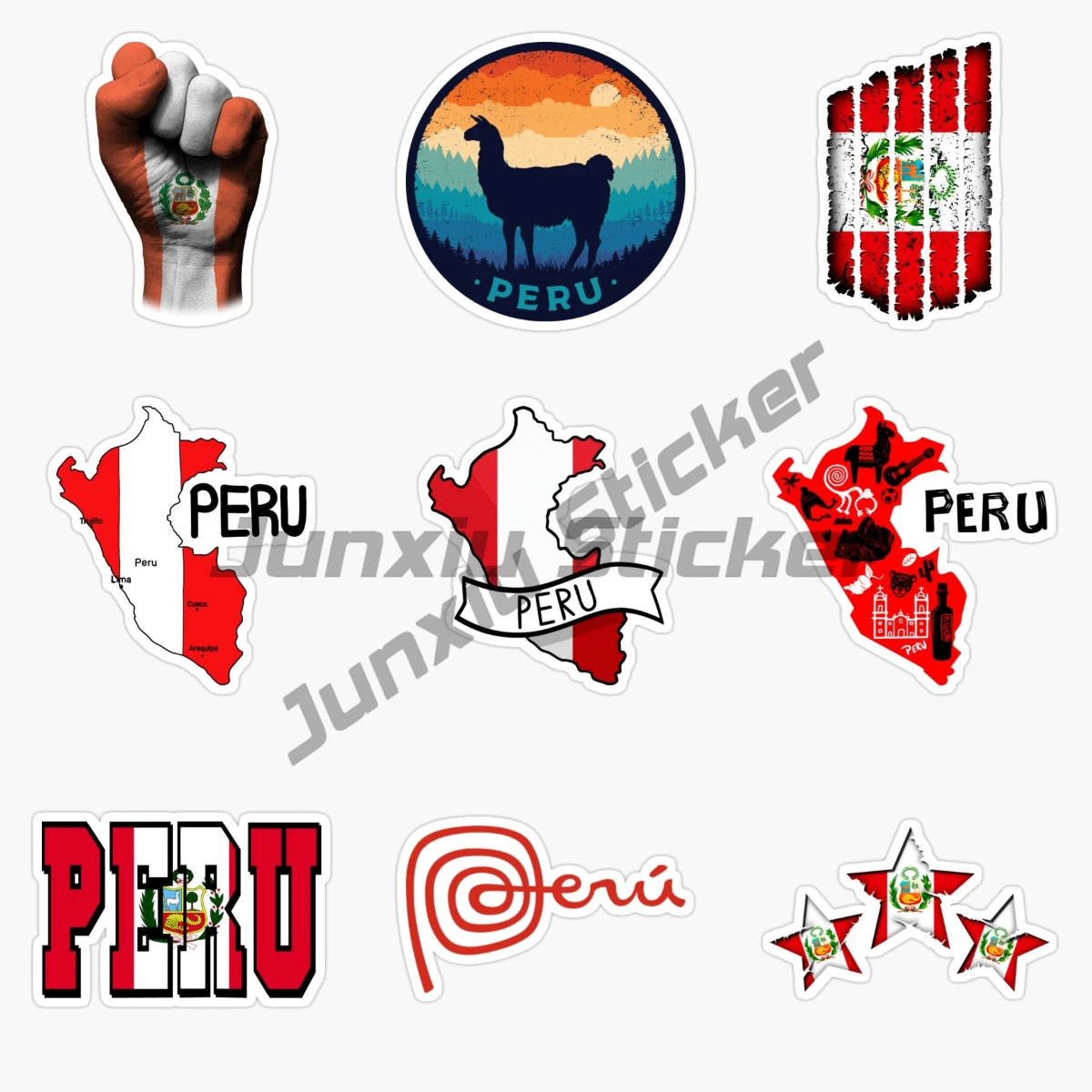 

Retro Llama Peru RV Laptop Car Sticker Refrigerator Decal Personality Windshield Vinyl Car Wrap Vinyl Self-adhesive Car Sticker