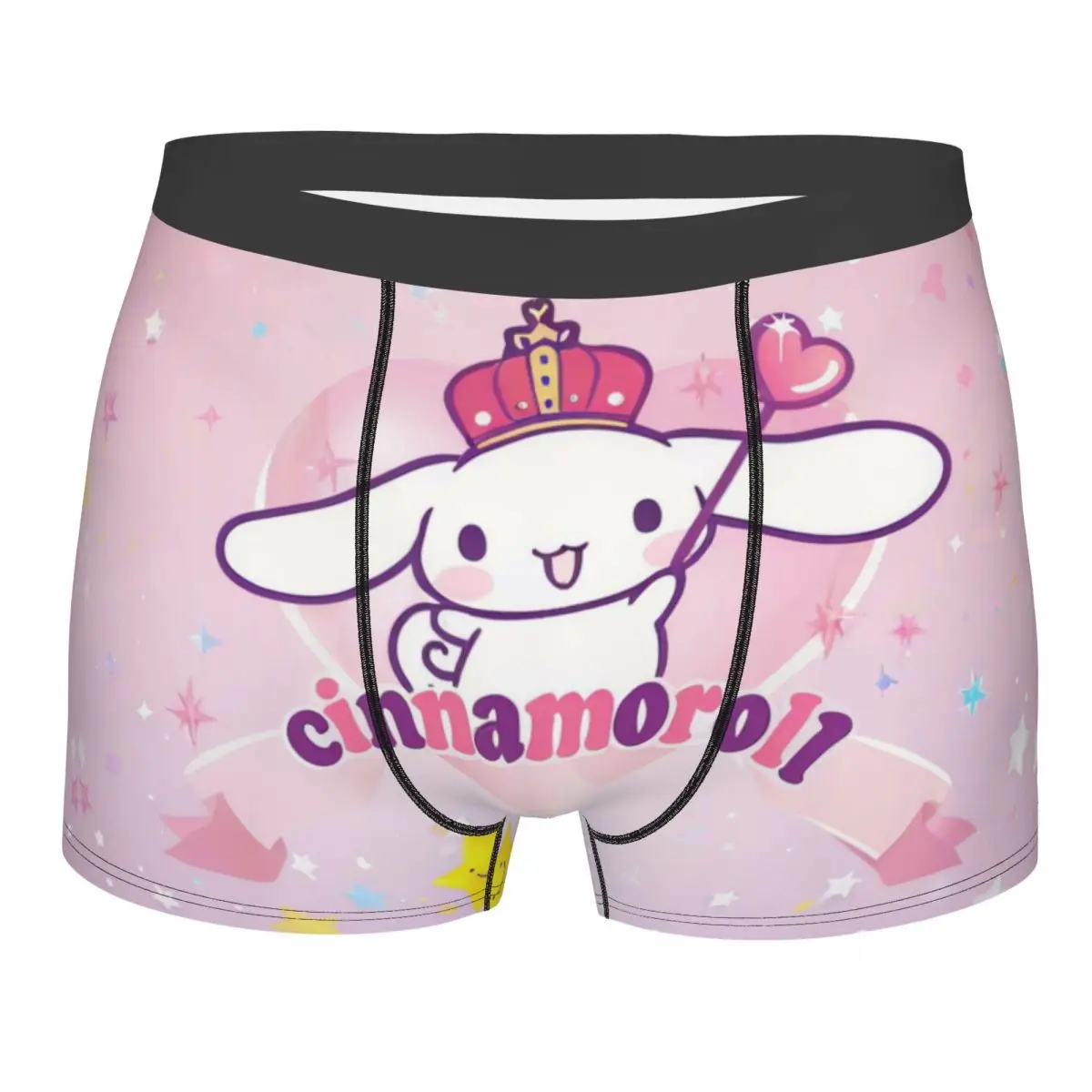 

Шорты-боксеры Sanrio Cinnamoroll с героями мультфильмов на заказ для Homme, милое нижнее белье с 3D принтом аниме, трусы, мягкие трусы