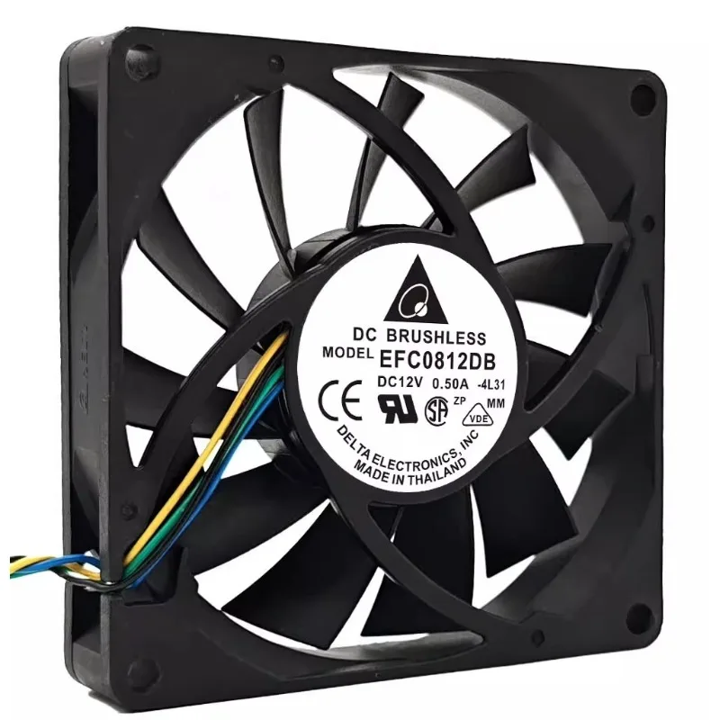New Cooler Fan for Delta EFC0812DB 12V 0.50A 8CM 8015 PWM Speed Control High Air Volume Cooling Fan 80*80*15mm