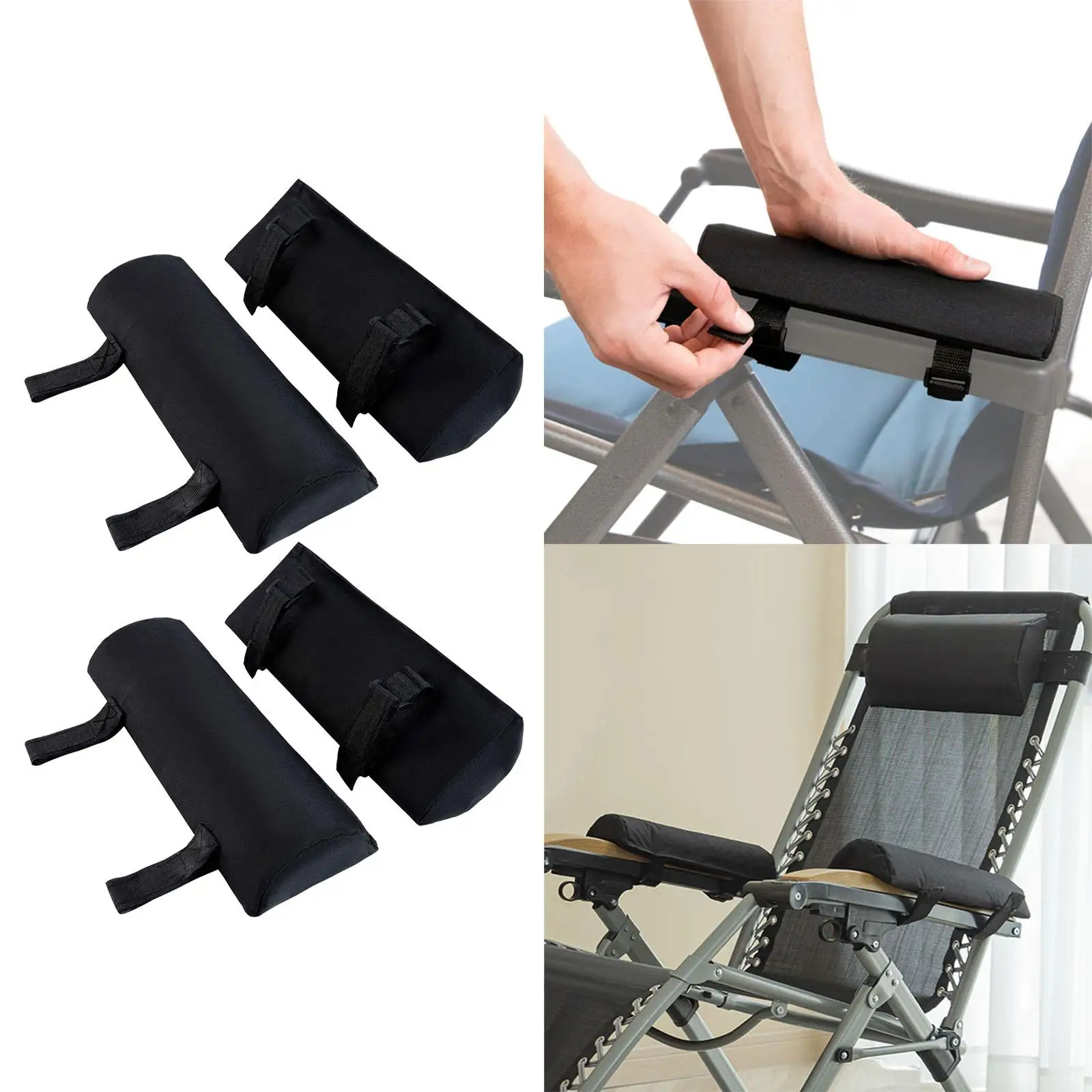 4Pcs Folding recliner Cushion Armrest Padding, Replacement Comfortable Premium Elbow
