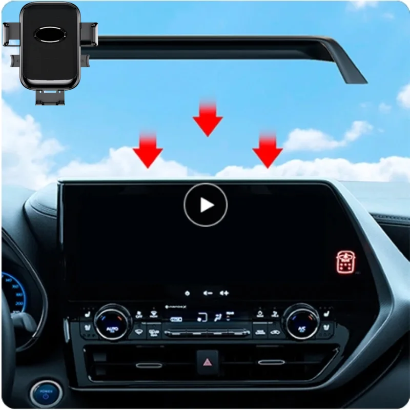 

Car Phone Holder For Toyota Highlander 2022 Screen Fixed Navigation Bracket Base 15W Wireless Charging Stand Car Accessories