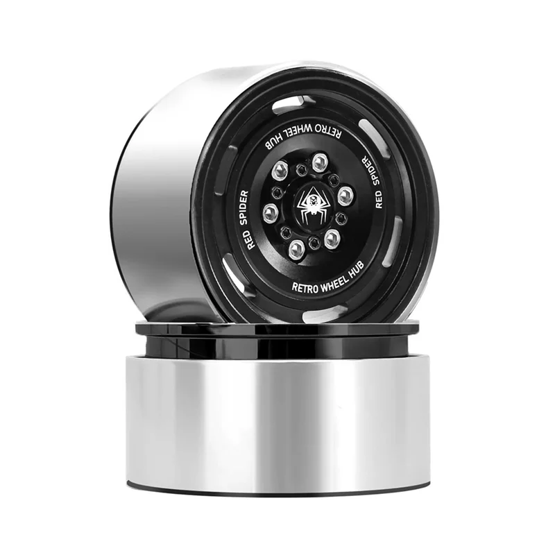 BAAO-RC Crawler 1.9Inch Beadlock Wheels Aluminum Retro Wheel Hub For 1/10 TRX4 TRX6 Axial SCX10 II III Redcat Gen 8 7 D90