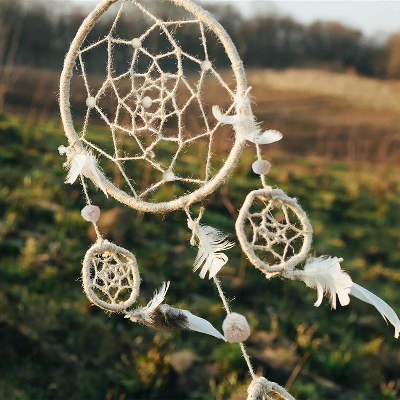 مجموعة حلقات صائد الأحلام AC23، حلقات معدنية للحرف اليدوية، حلقات مكرامية 6 بوصات ذهبية، 5 أشكال أطواق معدنية 4 صانعات بوم بوم