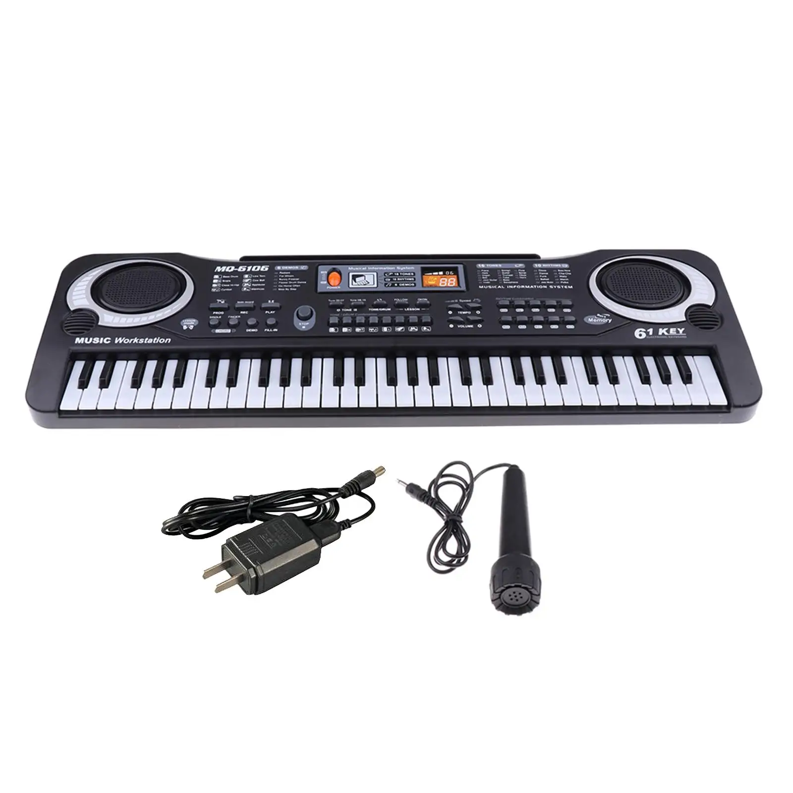 Digital 61Key Piano Keyboard with Microphone Professional Multifunctional Musical Instruments KidsLearning Toys