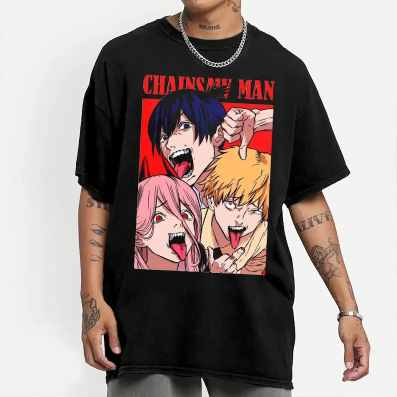 

Anime Shirt, Chainsaw Man Shirt Vintage Anime Shirt