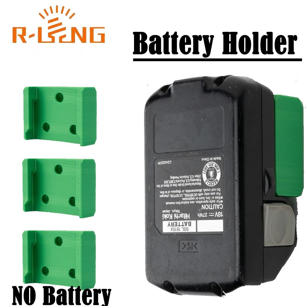 3PCS Battery Holder  Bracket Storage Rack Wall Mount Holder Fixed For (HiKOKI) Hitachi 18V BSL1815 Lithium Battery(NO Battery)