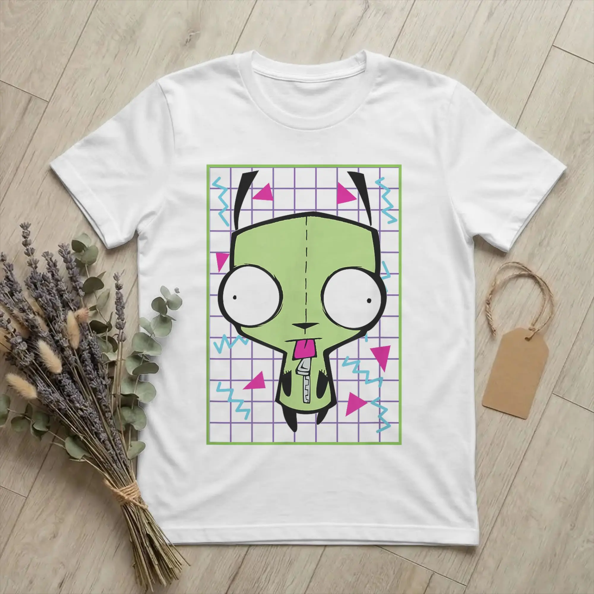 Men Women's T-Shirts Invaders Zims  Crazy Pure Cotton Tees Short Sleeve  T Shirts Round Neck Clothes Party