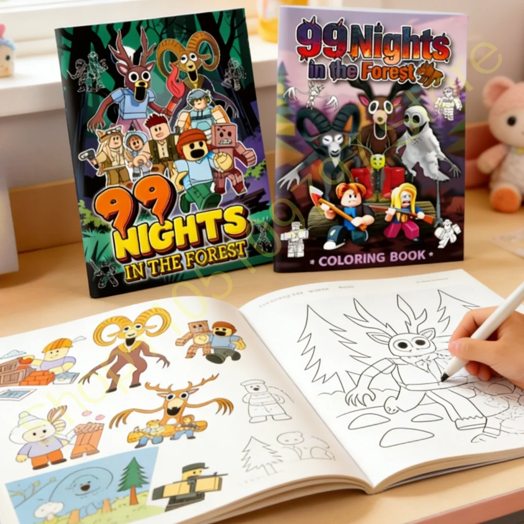 99 ليلة في الغابة الغزلان تلوين كتب الكبار سر الرسم كراسة الرسم فتاة اللعب اللوحة الأنشطة الإبداعية الهدايا الفنية