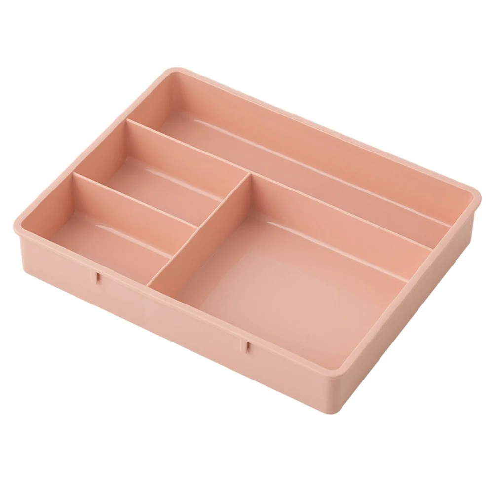 Compact Desktop Drawer Organizer Tray with Four Sections for Stationery and Small Item Storage 20 by 15.5 by 3 cm