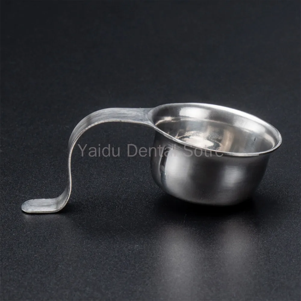 1PC Stainless Steel Dental Implant Finger Cup Compact Bone Powder Mixing Bowl Tooth Placement Cement Cup for Dental Surgery