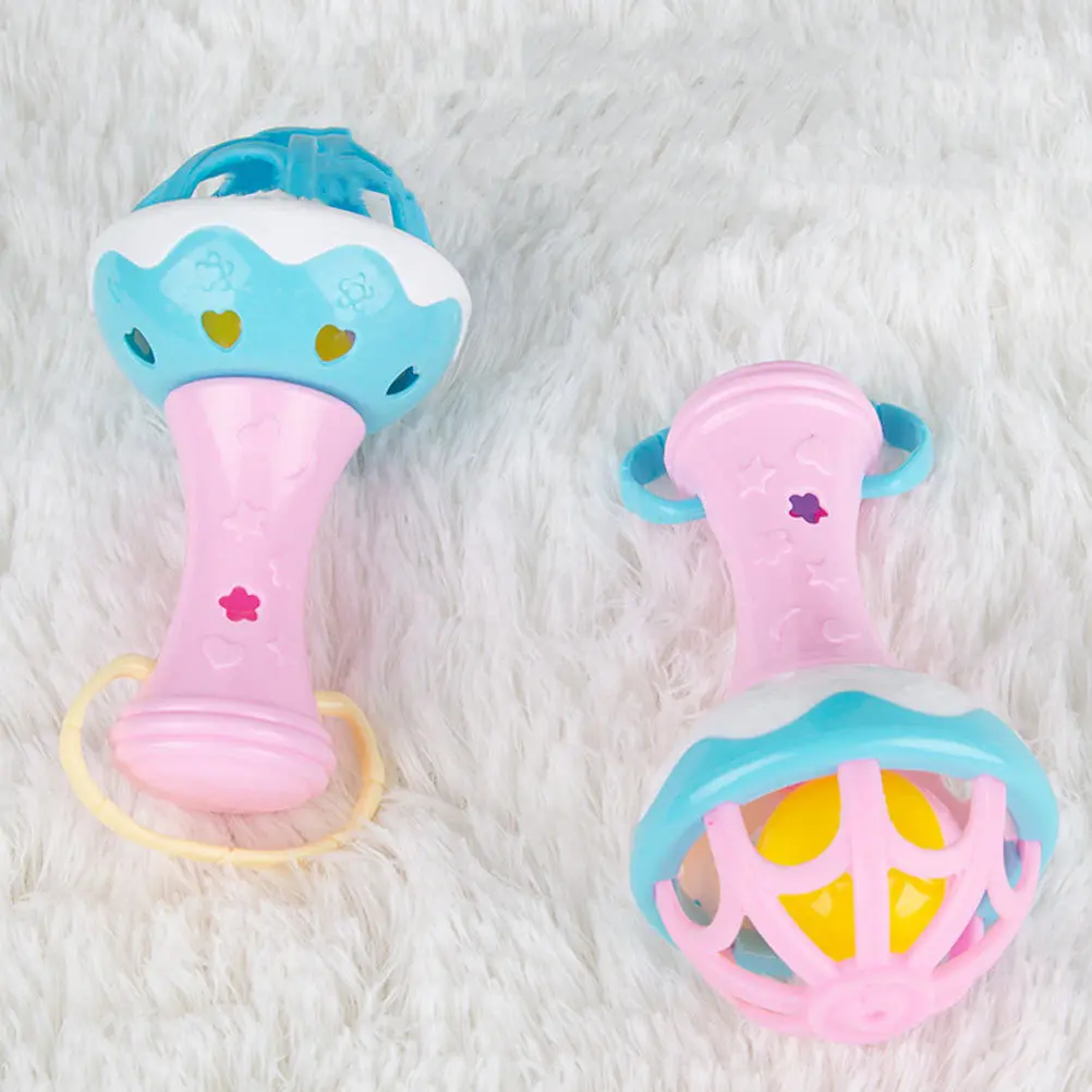 Conjunto de 3 Chocalhos para Bebês, Instrumentos Musicais Educativos de Plástico para Educação Infantil
